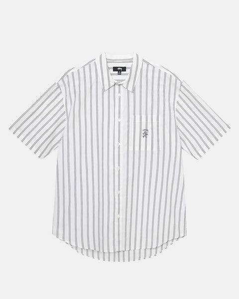 Boxy Striped Short Sleeve Shirt Off White – atmos USA