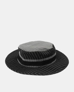 Pinstripe Boonie Hat (Black | Grey)