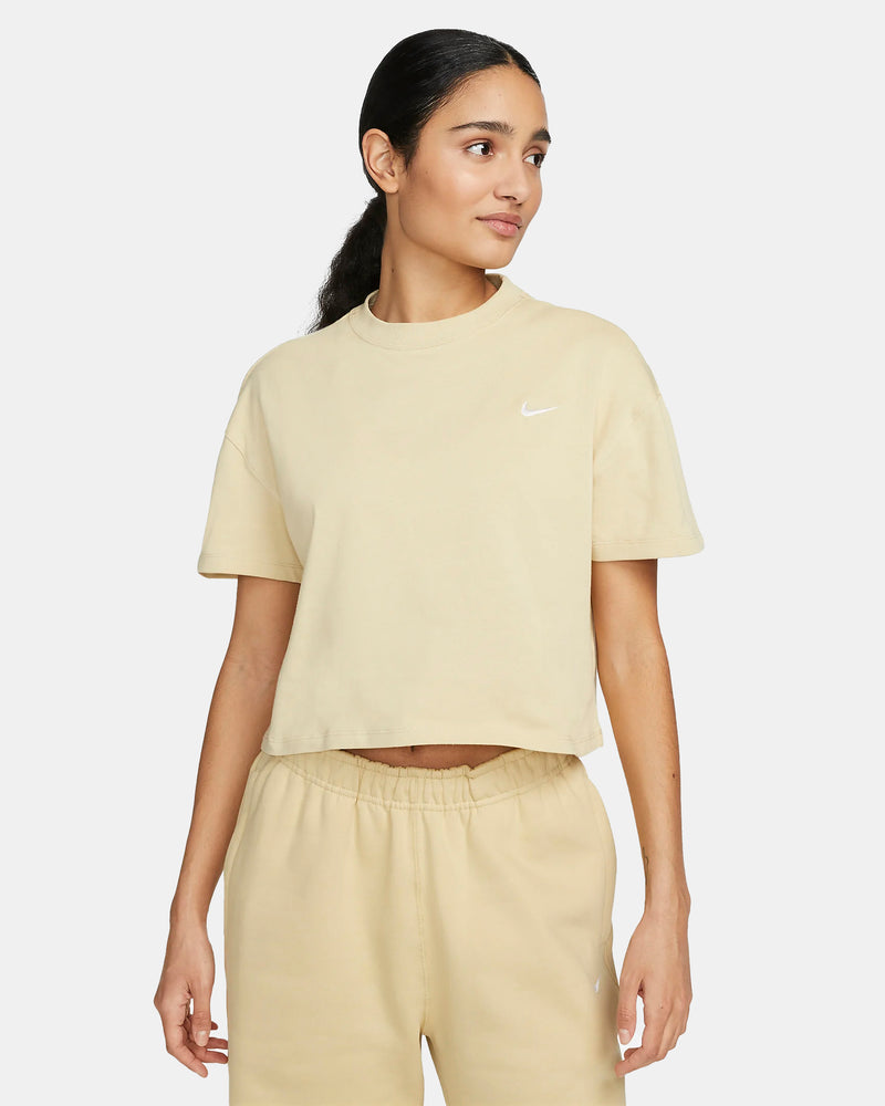 W Nike Solo Swoosh Short Sleeve Tee (Yellow Team Gold | White)