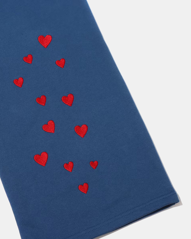 Heart Embroidery Sweatpants (Navy)