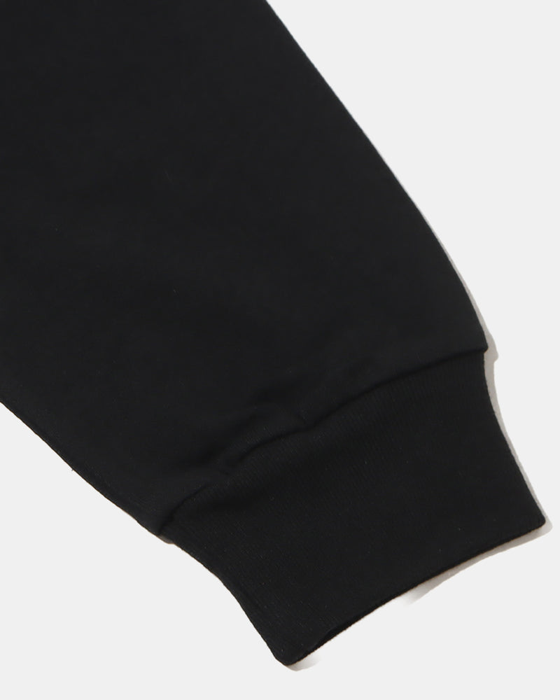Mock Neck Long Sleeve T-Shirts (Black)