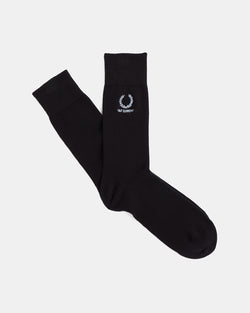 Embroidered Socks (Black)