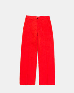 Quilted Trouser Pant (Orange)