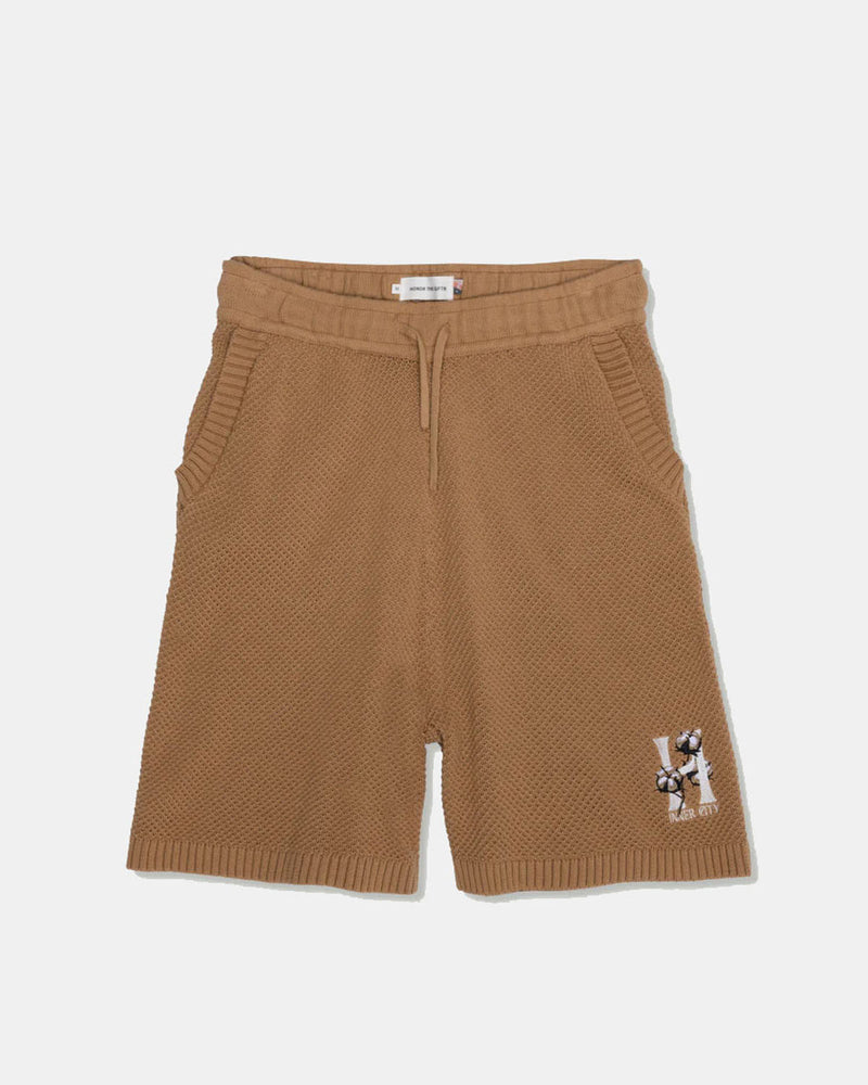 Knit H Shorts (Caramel)