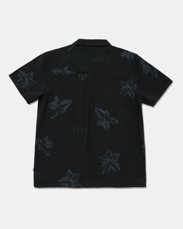 Tobacco Short Sleeve Button Up (Black)