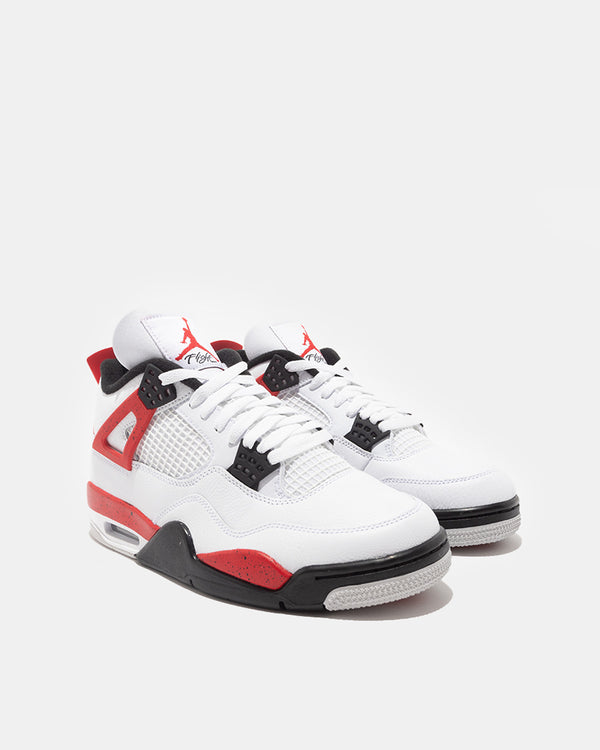 GS Air Jordan 4 Retro (White | Fire Red)