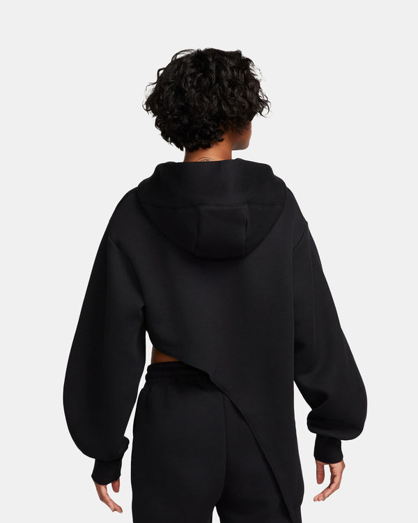 W Tech Fleece Oversized Asymmetrical Hoodie (Black)