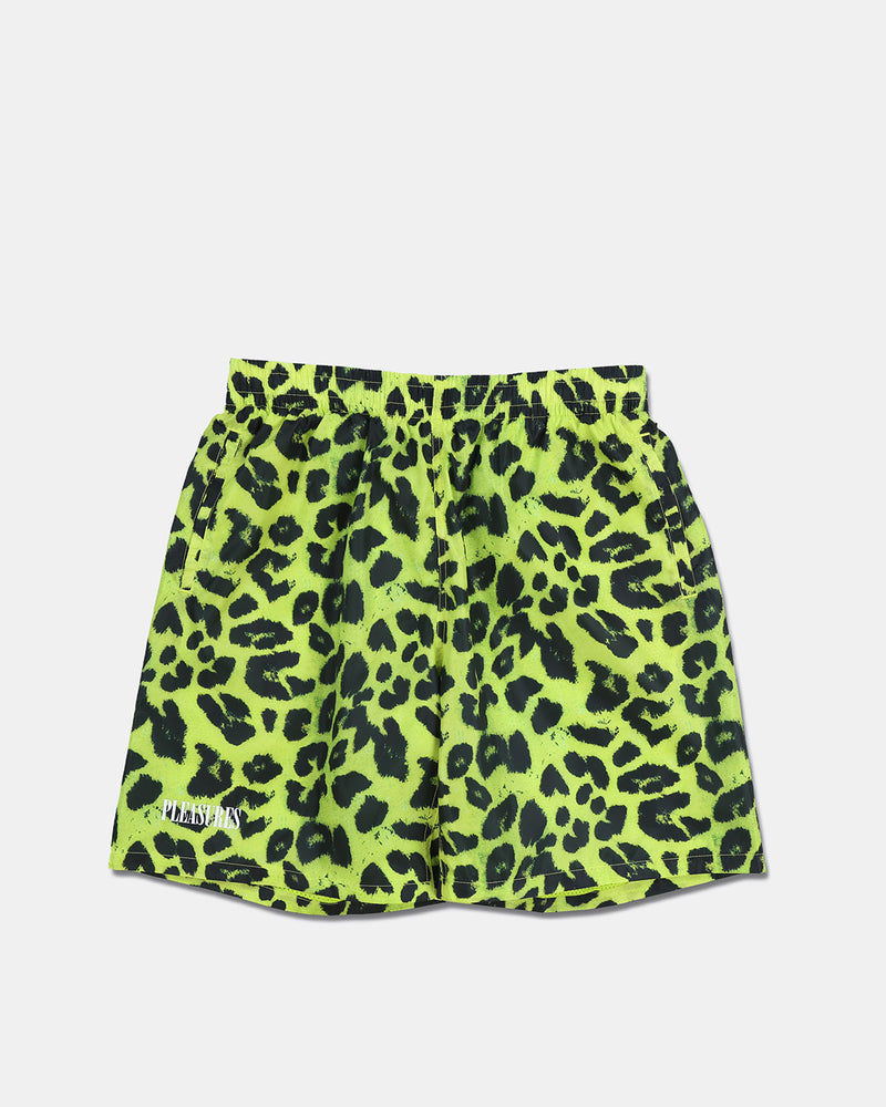 Leopard Running Short (Lime)