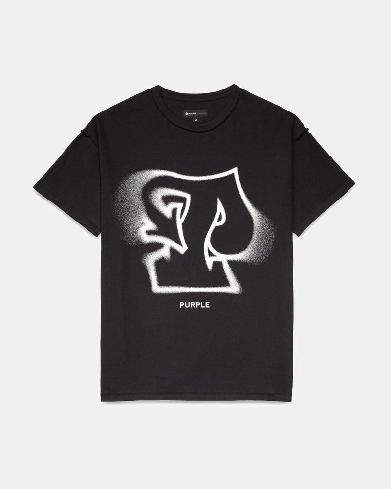 Textured Jersey Inside Out Tee (Black)