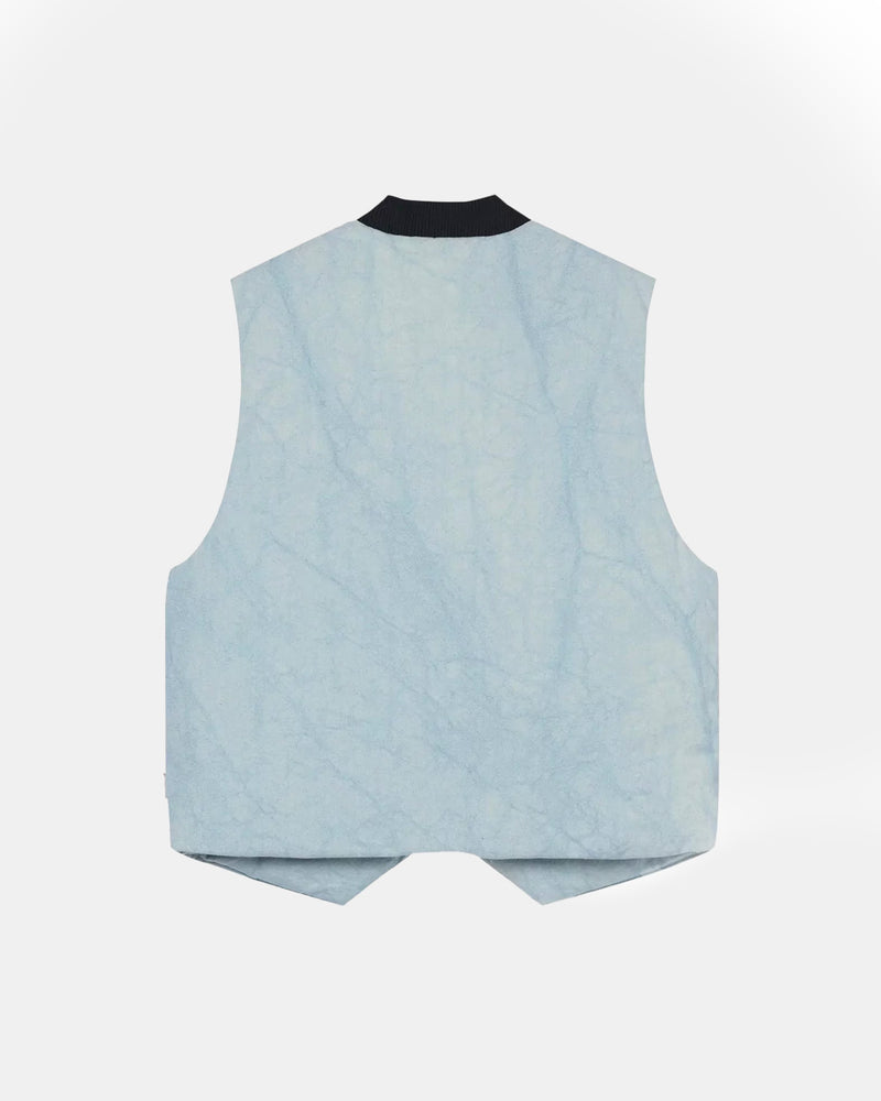 Washed Canvas Primaloft Vest (Light Blue)