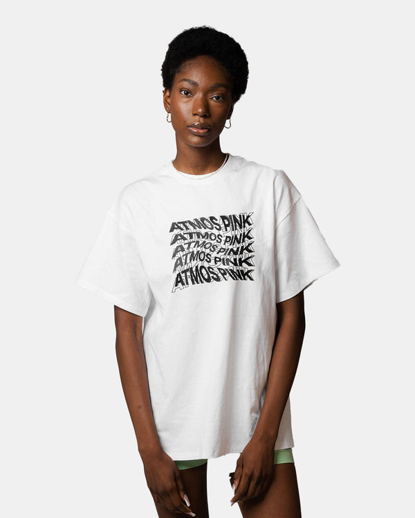 atmos Pink Graphic Oversize T-Shirt (White)