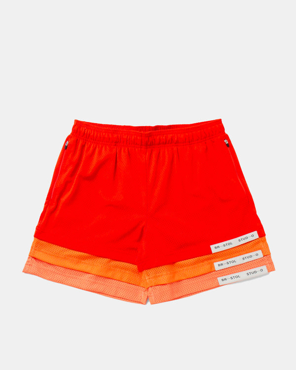 Triple Hem Shorts (Gradient Orange)