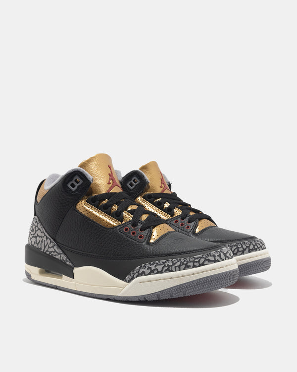 W Air Jordan 3 Retro (Black | Metallic Gold)