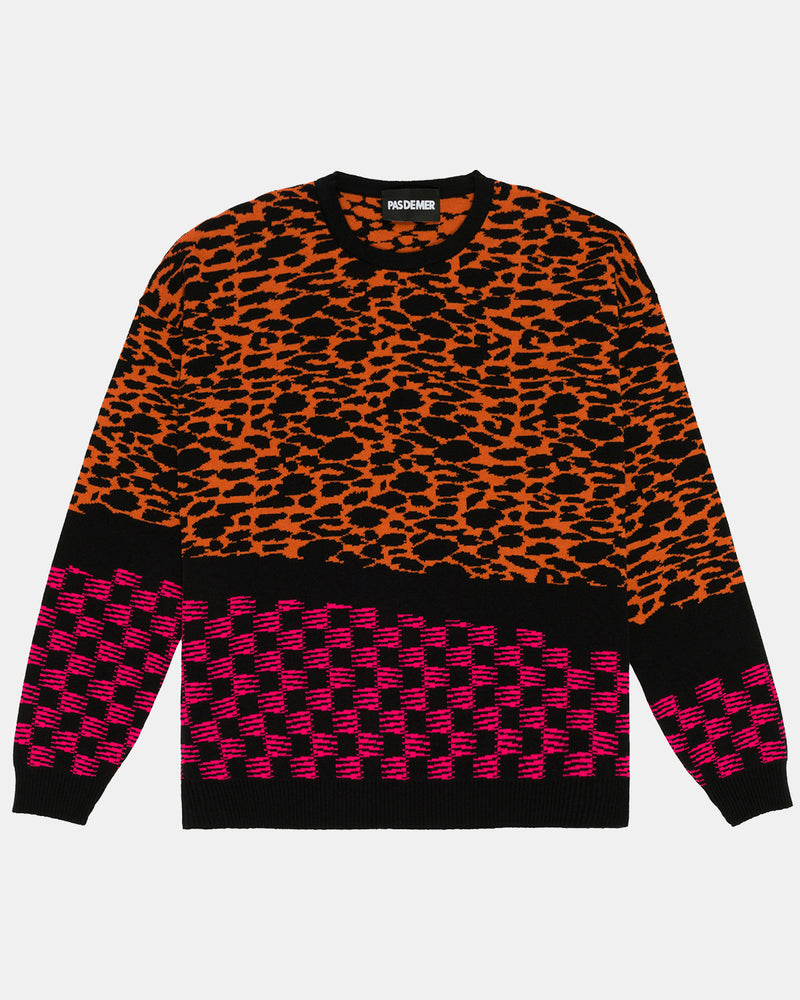 Agua Santa Knit Sweater (Orange | Black)