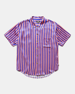Striped Silk Shirt (Blue)
